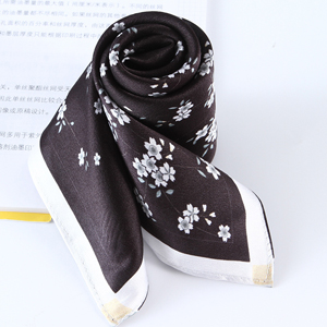 Flower pattern pure silk square scarf wholesale