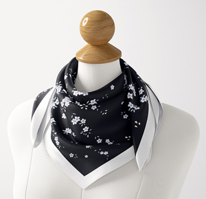 Flower pattern pure silk square scarf wholesale