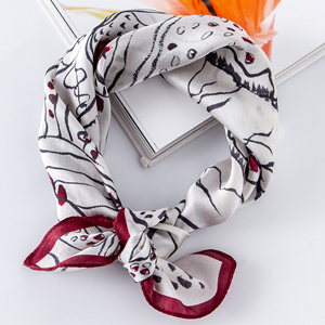 Warm shawl plum pattern silk square scarf