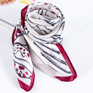 Warm shawl plum pattern silk square scarf
