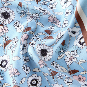 Wholesale floral print silk square scarf
