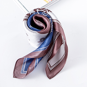 Cashew pattern square lattice silk scarf wholesale