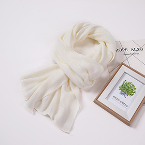 Pure color curled cashmere scarf wholesale