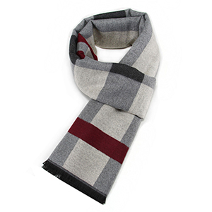 Men winter warm thick plaid cashmere scarf