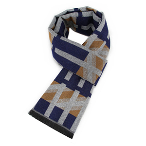 Men winter warm thick plaid cashmere scarf