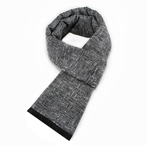 Men solid color winter cashmere jacquard scarf
