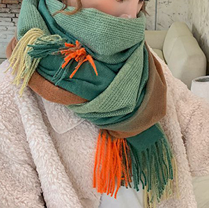 Ladies long gradient cashmere scarf wholesale