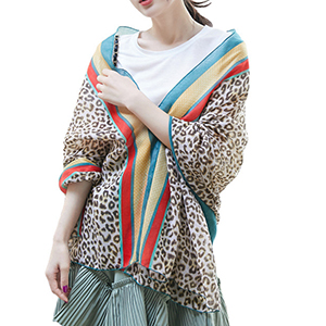 2020 leopard print cotton scarf wholesale