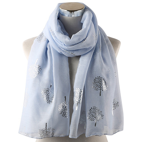 Pure color camphor tree decoration scarf