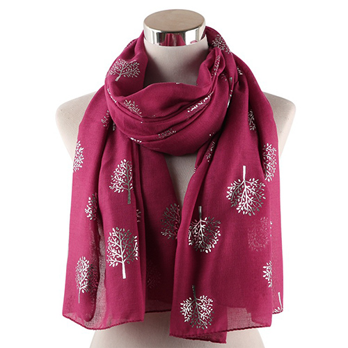Pure color camphor tree decoration scarf