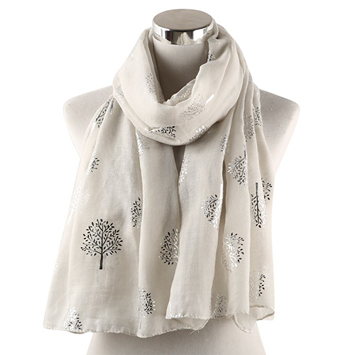 Pure color camphor tree decoration scarf