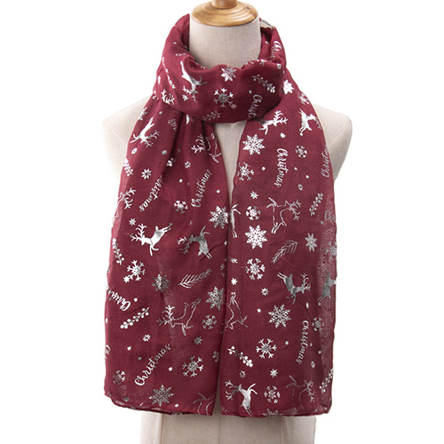 Wholesale winter long Christmas elk scarf