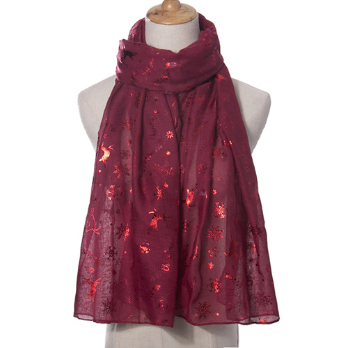 Wholesale winter long Christmas elk scarf