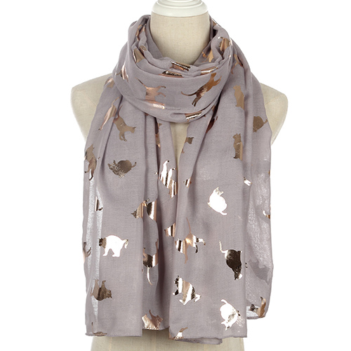 Wholesale animal print polyester scarf for women