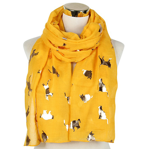 Wholesale animal print polyester scarf for women