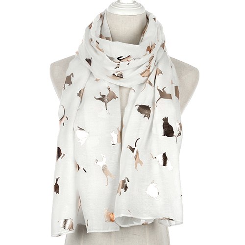 Wholesale animal print polyester scarf for women