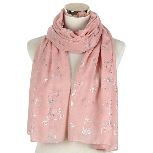 Jacquard fashion dog pattern scarf wholesale