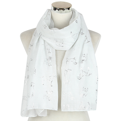 Jacquard fashion dog pattern scarf wholesale