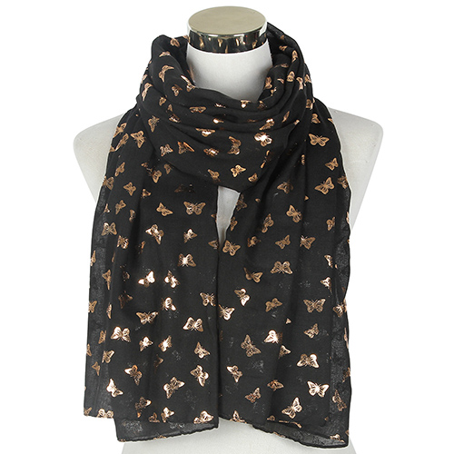 2020 butterfly bronzing shawl polyester scarf