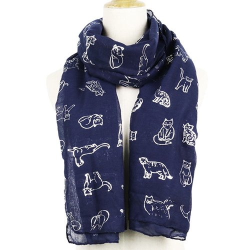 Wholesale cat hot silver warm scarf china