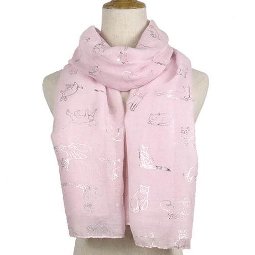 Wholesale cat hot silver warm scarf china