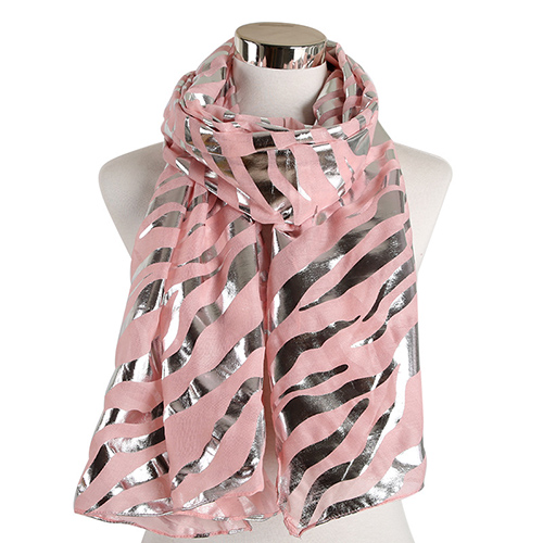 Wholesale zebra print hot stamping scarf for women