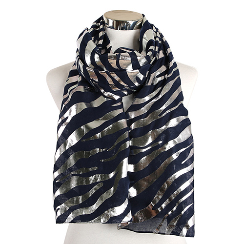 Wholesale zebra print hot stamping scarf for women