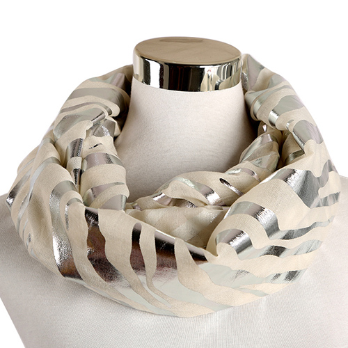 Wholesale zebra print hot stamping scarf for women