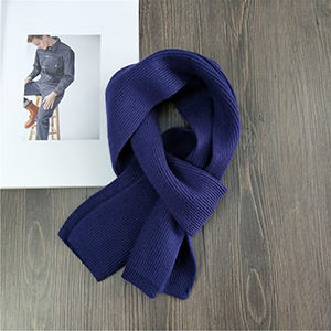 Knitted double sided solid color warm scarf