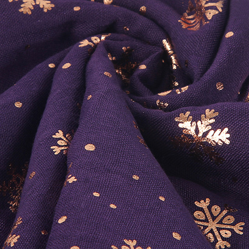 Winter birthday snowflake gilded cotton scarf