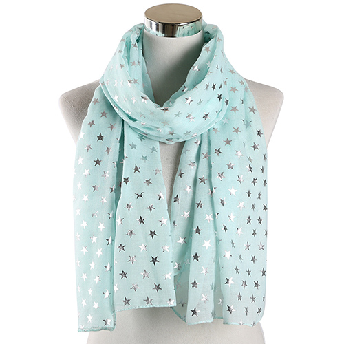 Ladies star print pattern scarf wholesale