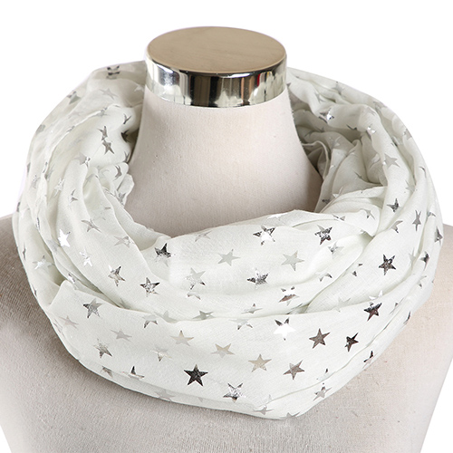 Ladies star print pattern scarf wholesale