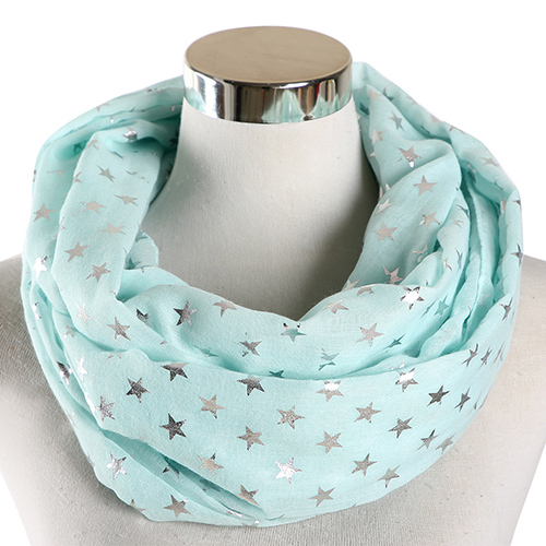 Ladies star print pattern scarf wholesale