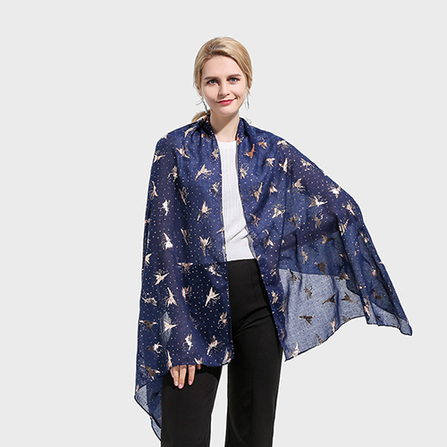 Bronzing elf plain weave scarf wholesale