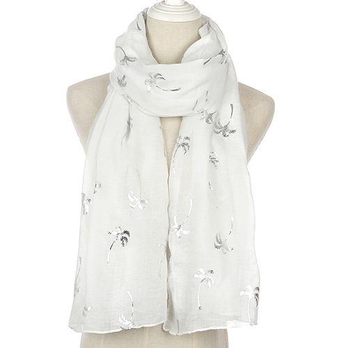 Wholesale bronzing coconut tree sunscreen print scarf