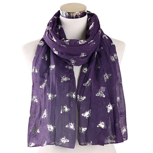 Wholesale bee decoration shawl sunscreen scarf