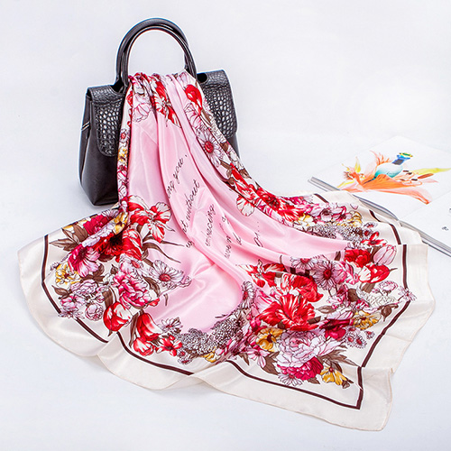 Wholesale floral decoration square scarf