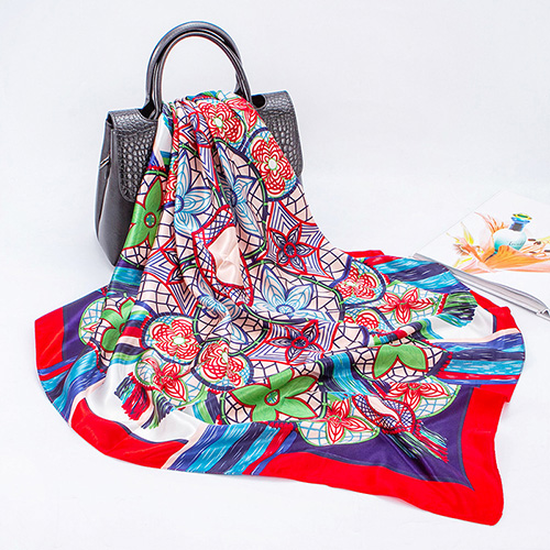 Pentagonal print shawl wholesale square scarf