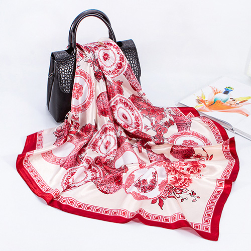 Blue white porcelain square scarf wholesale china