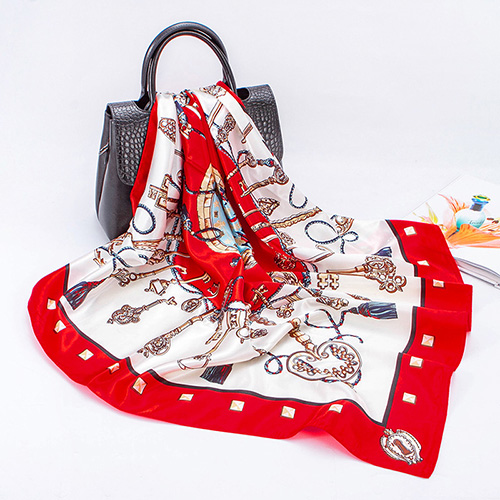 Key printing shawl silk scarf wholesale
