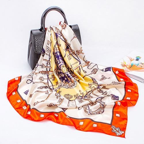 Key printing shawl silk scarf wholesale