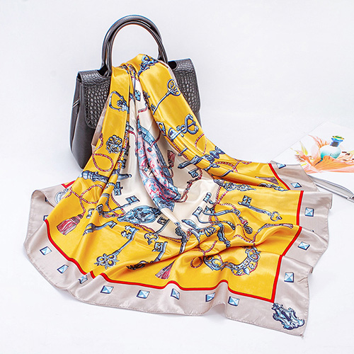 Key printing shawl silk scarf wholesale