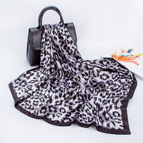 90cm leopard print soft square scarf wholesale