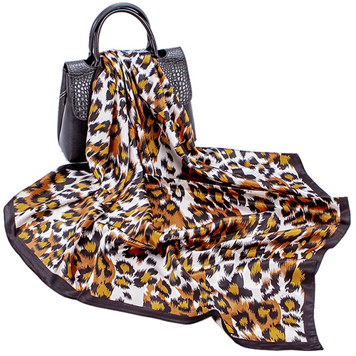 90cm leopard print soft square scarf wholesale