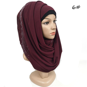 Wholesale flowers hot diamond chiffon cheap scarf