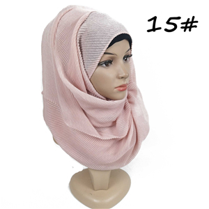Wholesale pure cotton twill wrinkled scarf