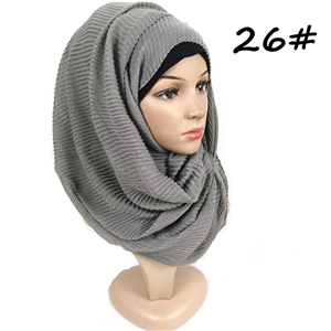 Wholesale pure cotton twill wrinkled scarf