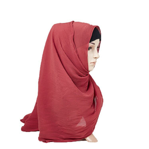 Monochrome crumpled chiffon cheap scarf
