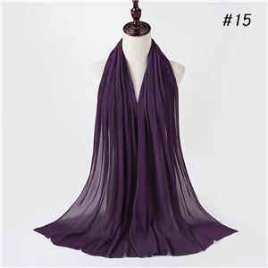 Monochrome crumpled chiffon cheap scarf