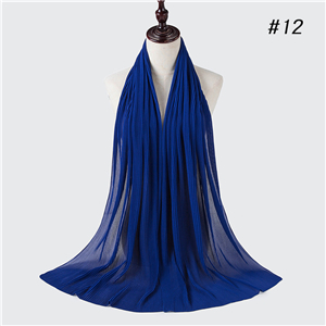 Monochrome crumpled chiffon cheap scarf